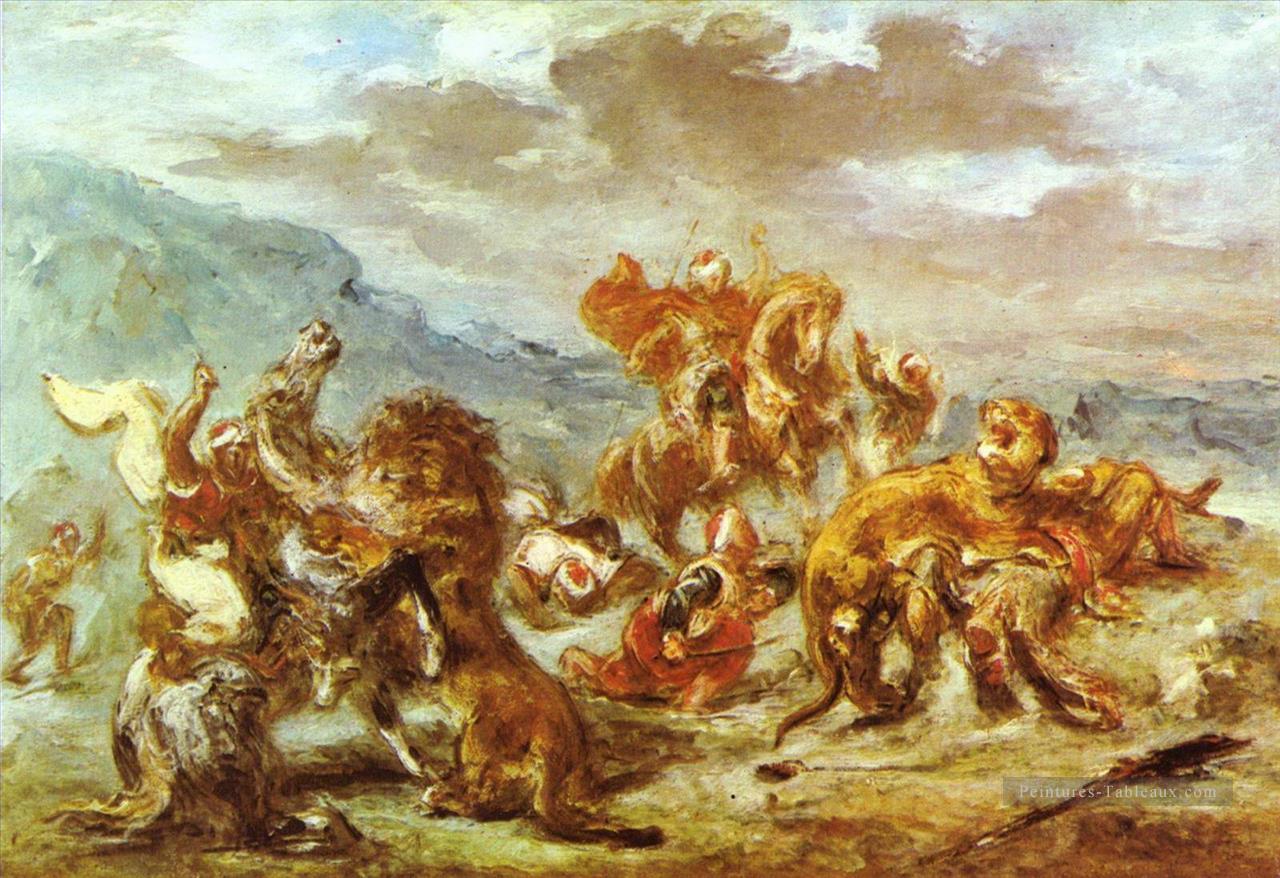 chasse au lion Eugène Delacroix Peintures à l'huile